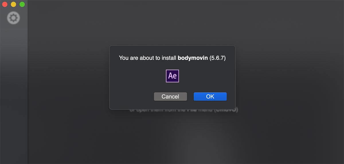 You are about to install bodymovin